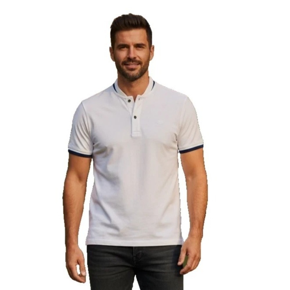 Superdry x Idris Elba Polo Shirt Men's Medium Slim White Short Sleeve Golf Rare!